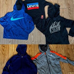 Nike Kids Blue and Black Hoodie